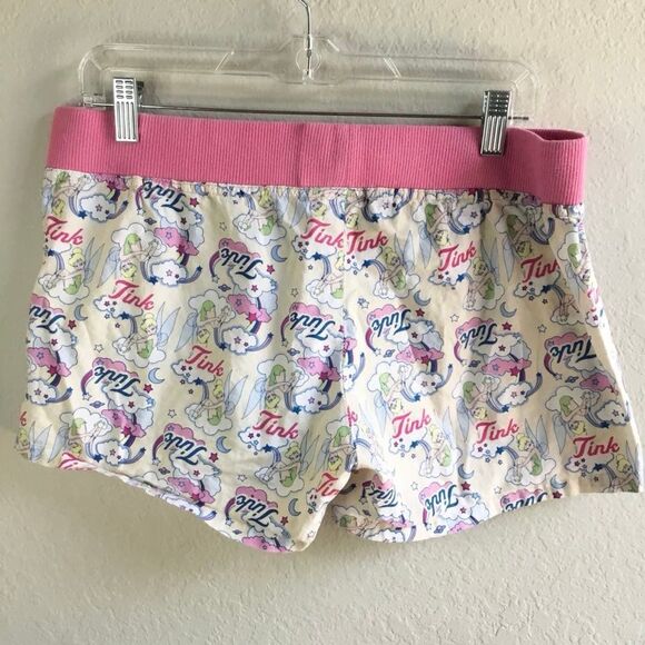 Disney Vintage Y2K VTG 2000s Tinker Bell McBling Graphic PJ Short Shorts Large - Picture 2 of 8